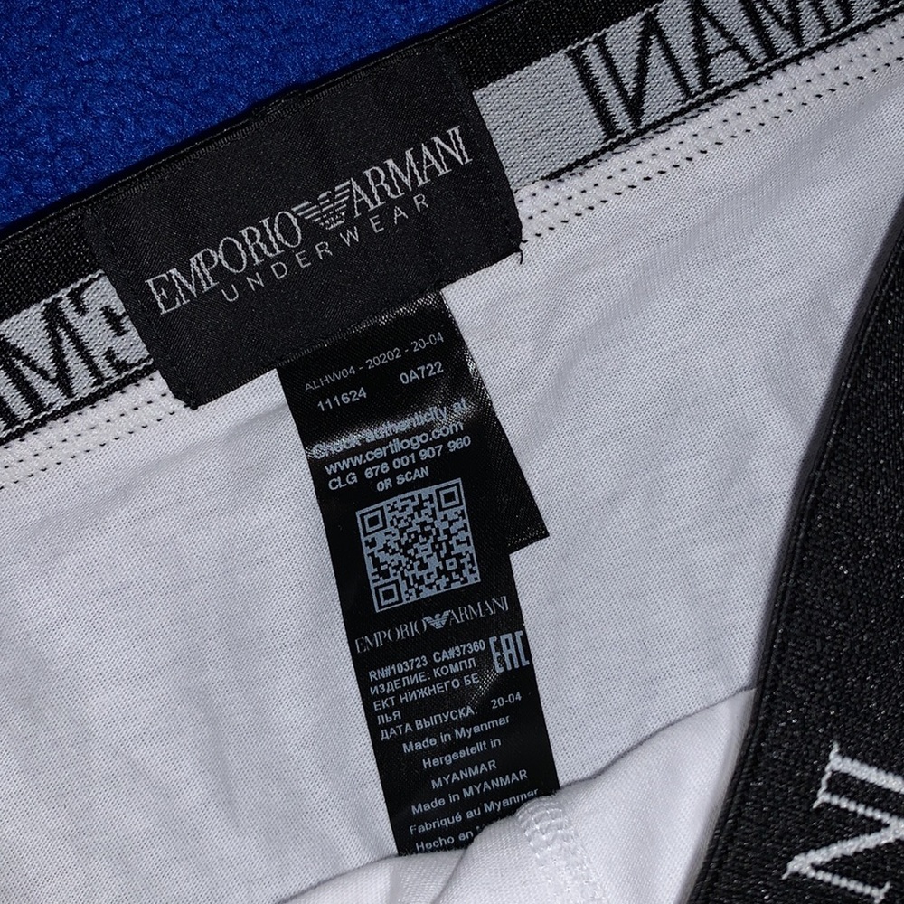 Emporio Armani - mens cotton briefs white and black - Picture 5 of 5